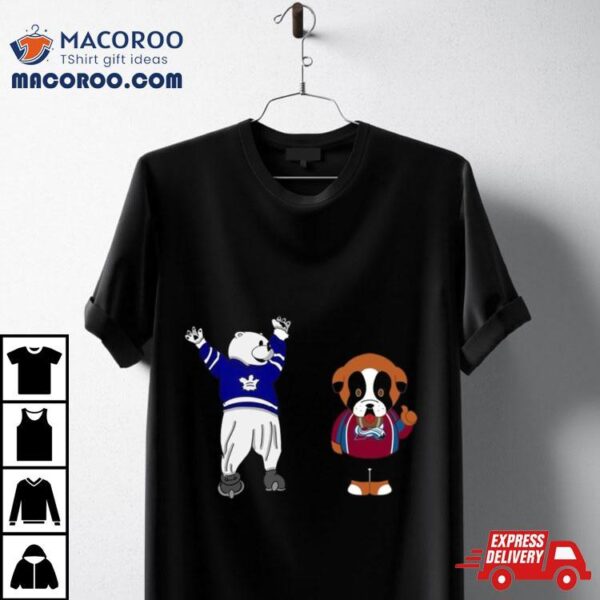 Colorado Avalanche Vs Toronto Maple Leafs Nhl 2024 Mascot Cartoon Hockey Shirt