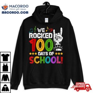 Colorful We Rocked Days Of School Teacher Studen Tshirt