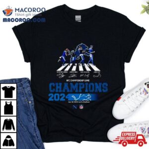 Congrats Detroit Lions Are Nfc Champions Nfl Playoffs Team Abbey Road To The Victory Signatures Tshirt