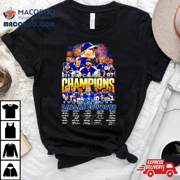 Congratulation 2023 Nfc East Division Champions Dallas Cowboys Football Signatures Shirt