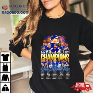 Congratulation Nfc East Division Champions Dallas Cowboys Football Signatures Tshirt