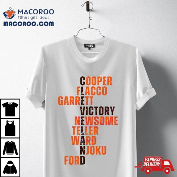 Cooper Flacco Garrett Victory Newsome Cleveland Browns Player Shirt