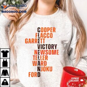 Cooper Flacco Garrett Victory Newsome Cleveland Browns Player Tshirt