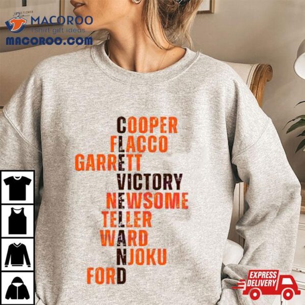 Cooper Flacco Garrett Victory Newsome Cleveland Browns Player Shirt