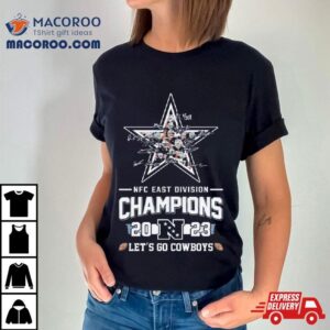 Cowboys Nfc East Division Champions Let S Go Cowboys Logo Signatures Tshirt