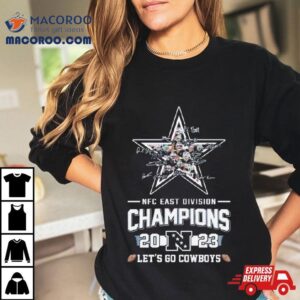 Cowboys Nfc East Division Champions Let S Go Cowboys Logo Signatures Tshirt