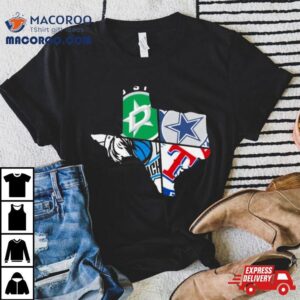 Cowboys Rangers Mavericks Star Spit Texas Tshirt