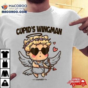 Cupid S Wingman Watercolor Style Funny Valentine S Day Tshirt