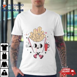 Cute Fries Boujee Boo Jee Valentine Day Graphic Girls Tshirt