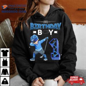 Dabbing Birthday Boy Year Old Ice Hockey Player St Birthd Tshirt