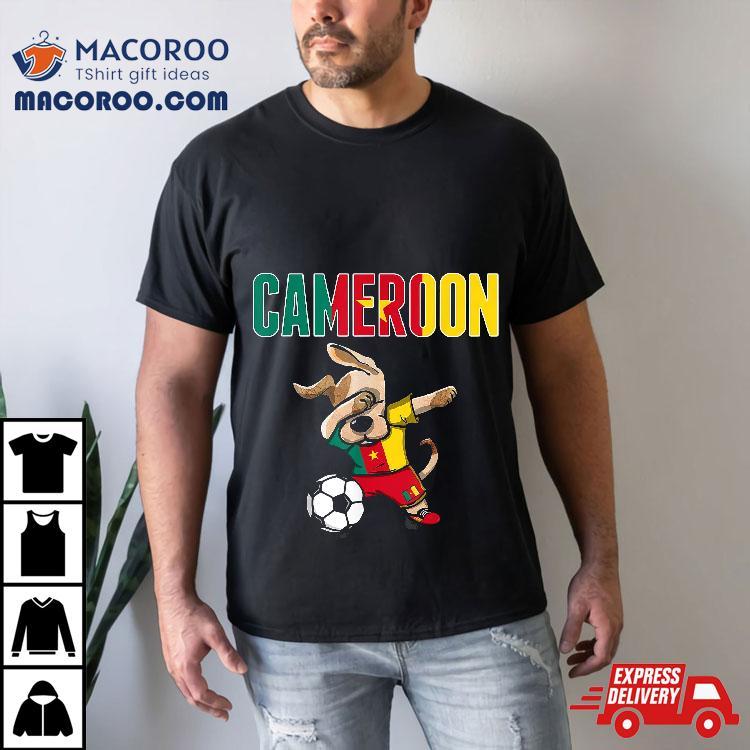 Dabbing Dog Cameroon Soccer Fans Jersey Cameroonian Football Shirt Dabbing Dog Cameroon Soccer Fans Jersey Cameroonian Football Shirt
