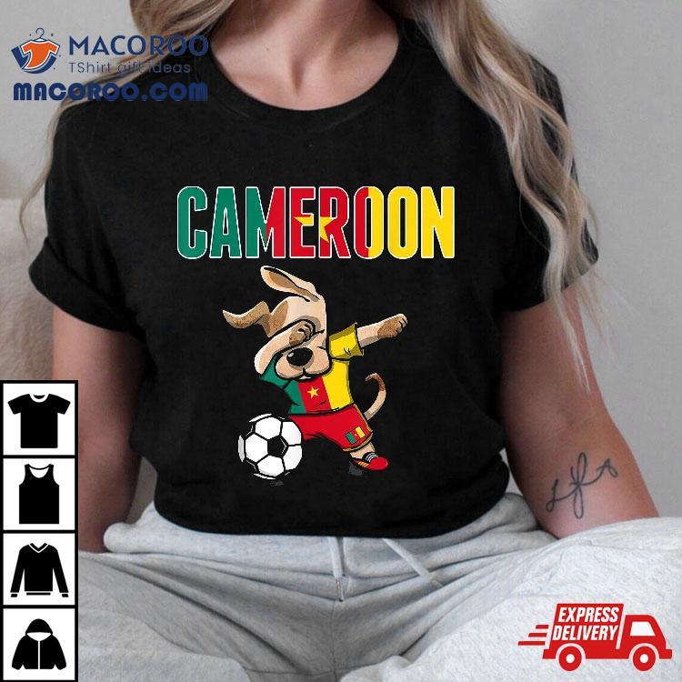 Dabbing Dog Cameroon Soccer Fans Jersey Cameroonian Football Shirt Dabbing Dog Cameroon Soccer Fans Jersey Cameroonian Football Shirt