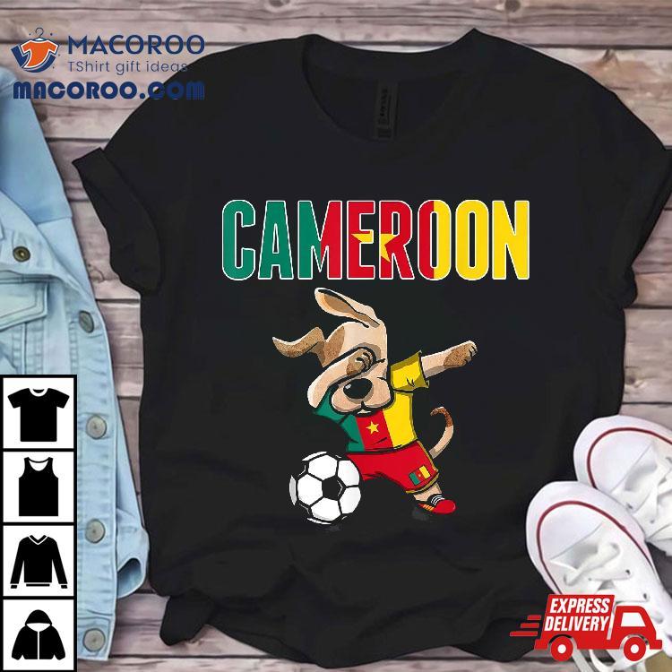 Dabbing Dog Cameroon Soccer Fans Jersey Cameroonian Football Shirt Dabbing Dog Cameroon Soccer Fans Jersey Cameroonian Football Shirt