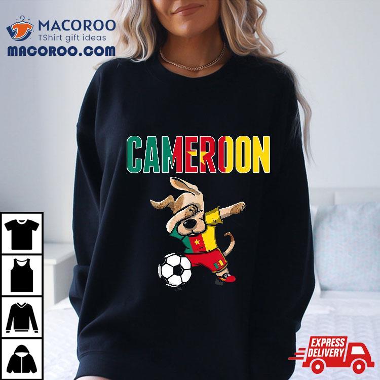 Dabbing Dog Cameroon Soccer Fans Jersey Cameroonian Football Shirt Dabbing Dog Cameroon Soccer Fans Jersey Cameroonian Football Shirt