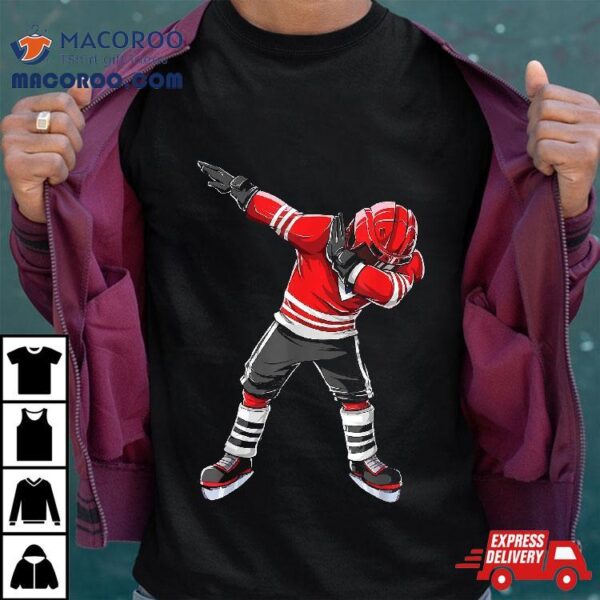 Dabbing Hockey Shirt Boys Kids Dab Squad Gifts Player