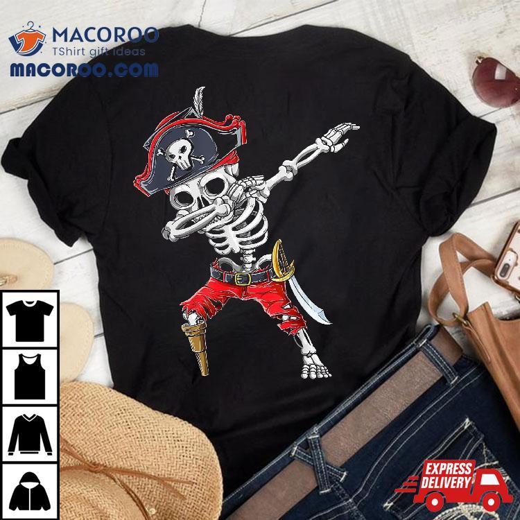 Dabbing Skeleton Pirate T Shirt Halloween Kids Jolly Roger Dabbing Skeleton Pirate T Shirt Halloween Kids Jolly Roger