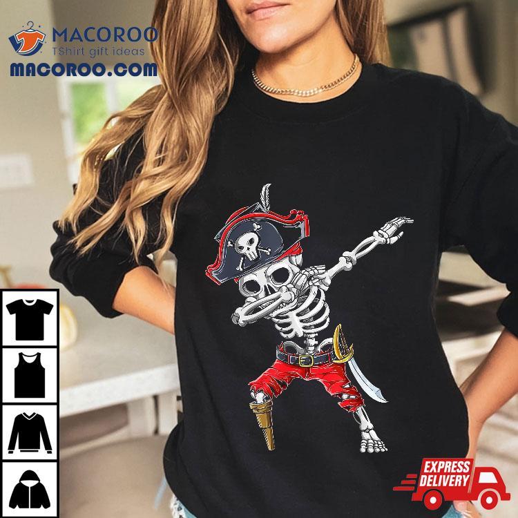 Dabbing Skeleton Pirate T Shirt Halloween Kids Jolly Roger Dabbing Skeleton Pirate T Shirt Halloween Kids Jolly Roger