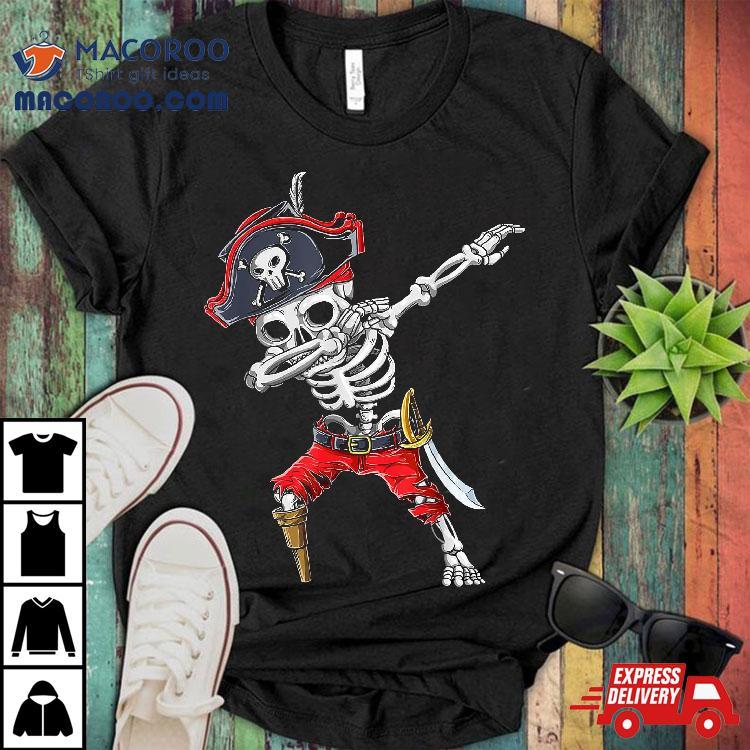 Dabbing Skeleton Pirate T Shirt Halloween Kids Jolly Roger Dabbing Skeleton Pirate T Shirt Halloween Kids Jolly Roger