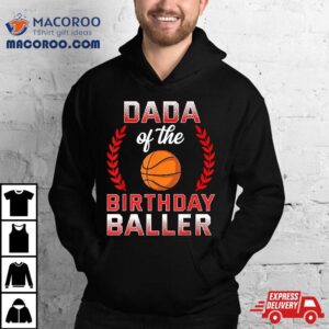 Dada Of The Birthday Boy Basketball Bday Celebration Tshirt