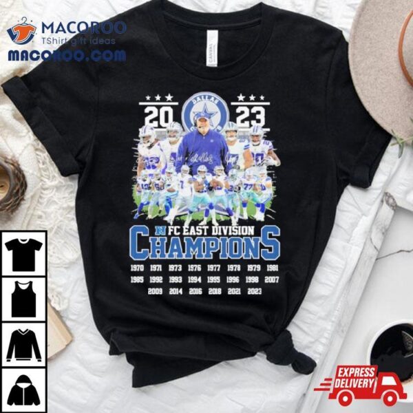 Dallas Cowboys Nfc East Division Champions 1970 1994 2021 2023 Signatures Shirt