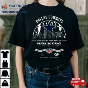 Dallas Cowboys Winners Season Nfc Super Wild Card Nfl Divisional Skyline January At Amp T Stadium Tshirt