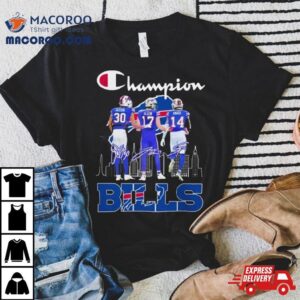 Dane Jackson Josh Allen And Stefon Diggs Buffalo Bills Champions Signatures Tshirt