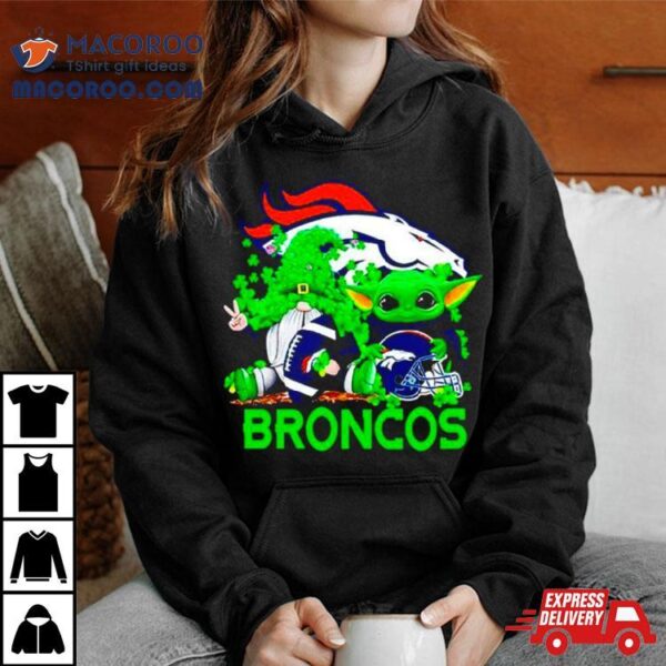 Denver Broncos Baby Yoda Happy St.patrick’s Day Shamrock Shirt