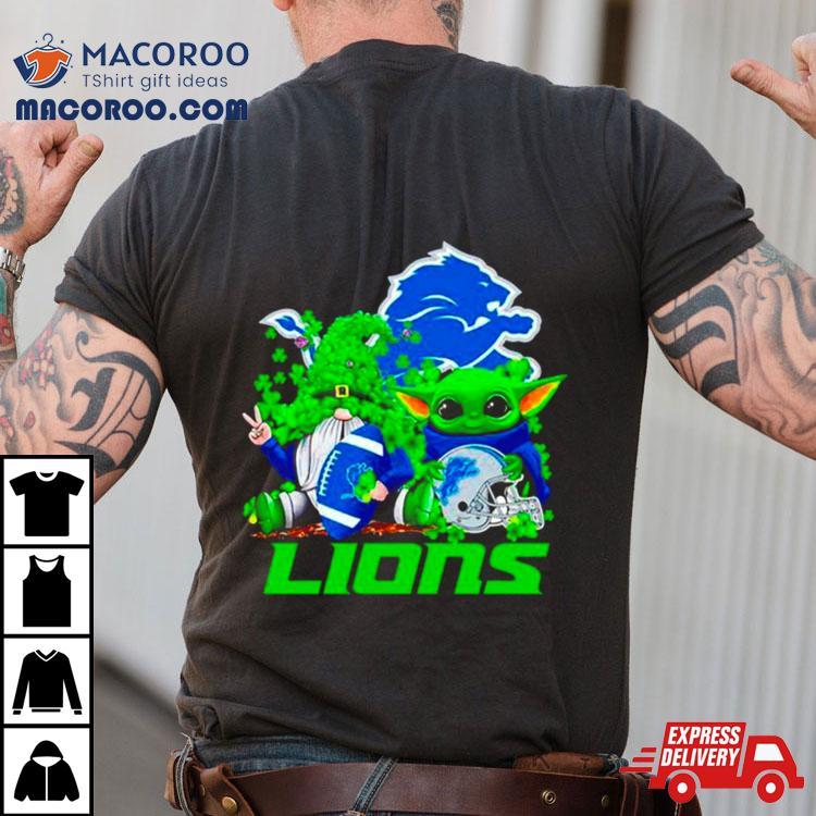 Detroit Lions Baby Yoda Happy St Patrick Rsquo S Day Shamrock Tshirt 