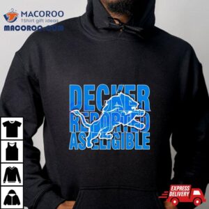 Detroit Lions Decker Reported As Eligible Logo Tshirt