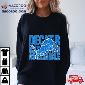 Detroit Lions Decker Reported As Eligible Logo Tshirt