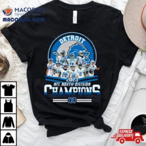 Detroit Lions Football Nfc North Division Champions Signatures Tshirt