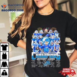 Detroit Lions Nfc North Champions Signatures Tshirt