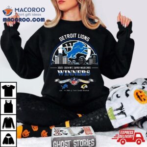 Detroit Lions Winners Season Nfc Super Wild Card Nfl Divisional Skyline January Ford Field Stadium Tshirt