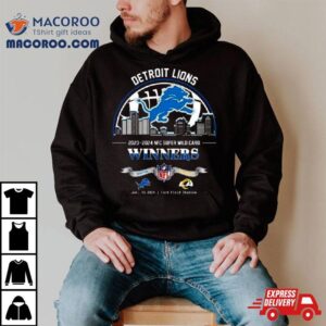 Detroit Lions Winners Season Nfc Super Wild Card Nfl Divisional Skyline January Ford Field Stadium Tshirt