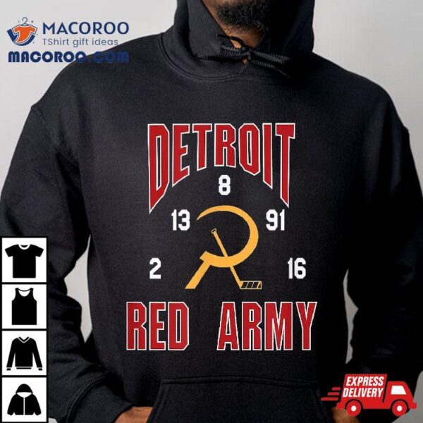 Detroit Red Army Russian 5 Hockey Fan Tee Shirt
