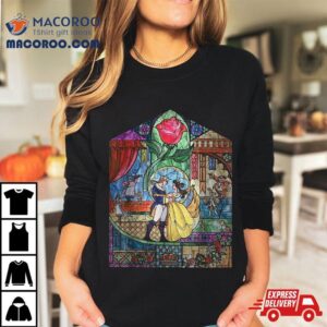 Disney Beauty And The Beast Enchanted Stained Glass Window Tshirt
