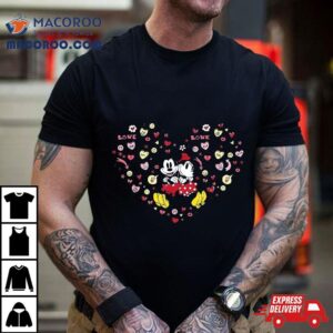 Disney Mickey Amp Minnie Heart Of Love Valentine Amp Acirc Amp Amp S Day Retro Tshirt