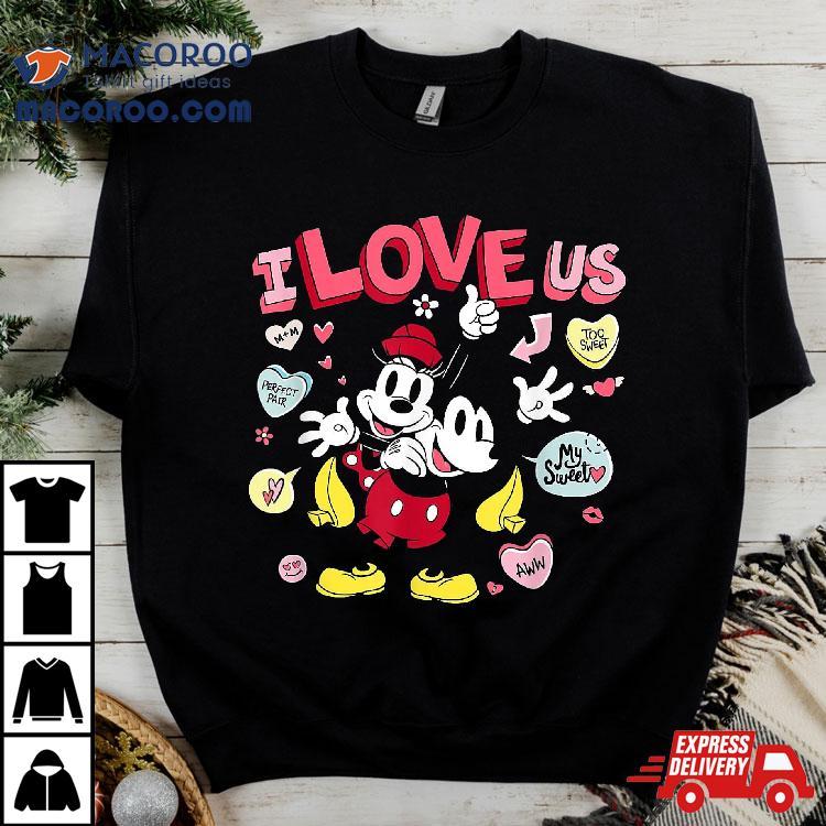 Disney Mickey & Minnie I Love Us Valentines Day Retro Shirt Disney Mickey & Minnie I Love Us Valentines Day Retro Shirt