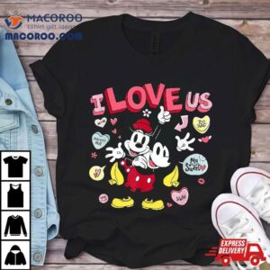 Disney Mickey & Minnie I Love Us Valentines Day Retro Shirt