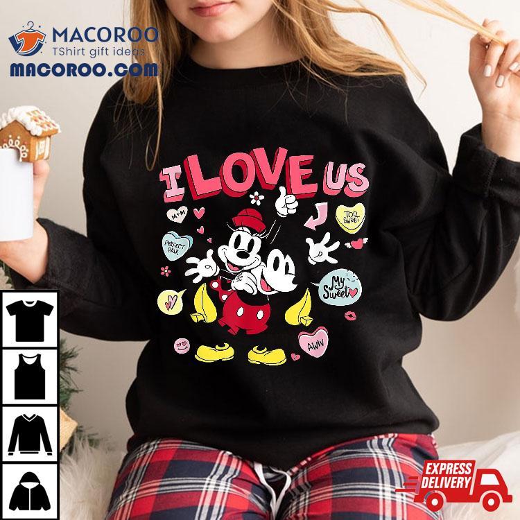 Disney Mickey & Minnie I Love Us Valentines Day Retro Shirt Disney Mickey & Minnie I Love Us Valentines Day Retro Shirt