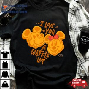 Disney Mickey Amp Minnie Love You A Waffle Lot Valentine Amp Acirc Amp Amp S Day Tshirt