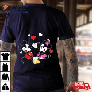 Disney Mickey And Minnie Hearts Valentines Day Tshirt