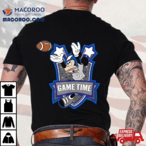 Disney Mickey Mouse #28 Game Time Football Catch Sports Shirt