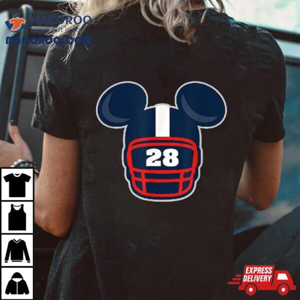 Disney Mickey Mouse Football Helmet #28 Sports Shirt