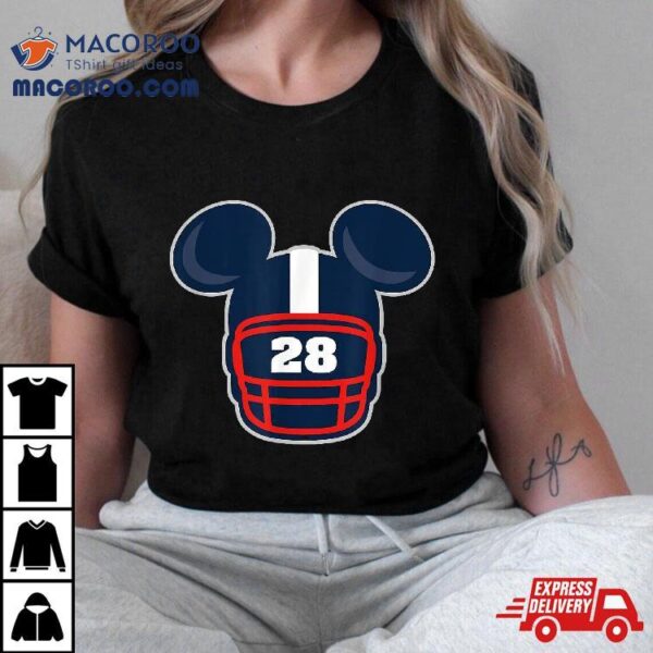 Disney Mickey Mouse Football Helmet #28 Sports Shirt