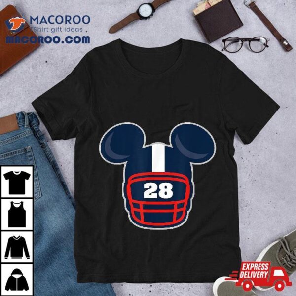 Disney Mickey Mouse Football Helmet #28 Sports Shirt