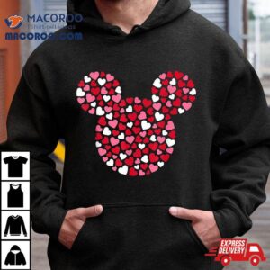 Disney Mickey Mouse Icon Pink Hearts Valentine’s Day Shirt