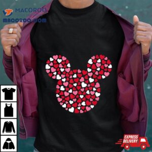 Disney Mickey Mouse Icon Pink Hearts Valentine’s Day Shirt