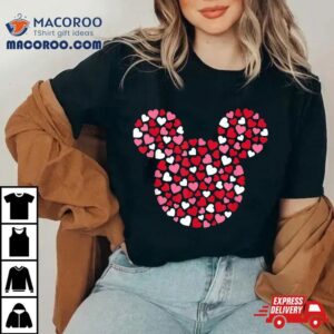 Disney Mickey Mouse Icon Pink Hearts Valentine S Day Tshirt