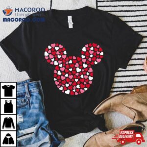 Disney Mickey Mouse Icon Pink Hearts Valentine S Day Tshirt